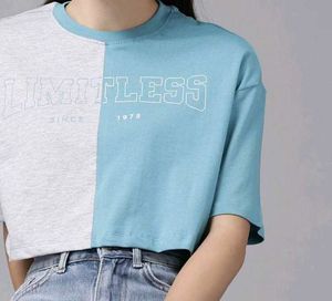 Blue And Grey Melange Tshirt