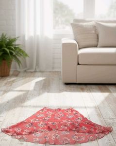 Floral Print Hi-Lo Skirt