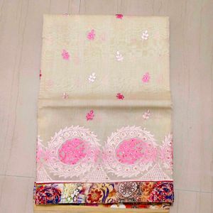 Elegant Embroidered Saree