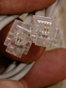 2 Phone Line Cord RJ11 Male Connector