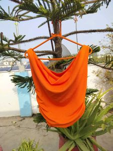 Orange Sleeveless Top
