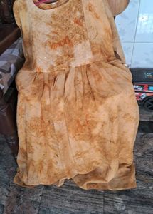 Mustard Color Georget Top Of 44 Size