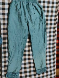 Teal Embellished Kurta Set