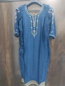 Embroidered Kurta With Plazo