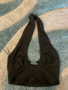 Black Halter Crop Top xs-m