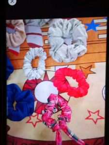 12 Scrunchies And 1 Hair Bow
