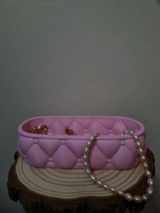 Pink Quilted Jewelry Tray - 3D printed