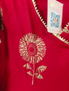 Aachho Maroon Angrakha Suit Set XL