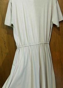 Casual Beige Long Dress