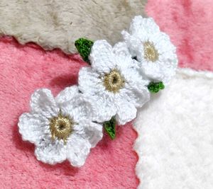 Crochet Flower Hair Clip 🌸 Handmade With Love 💕