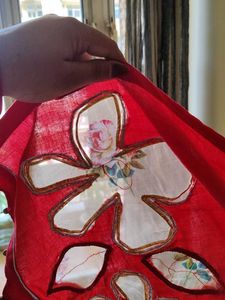 Pakistani Kurta Pant Set With Patchwork