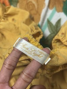 Cute Yellow Floral Top