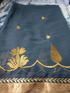 Elegant Embroidered Saree