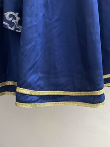 Blue Gown With Golden Handwork