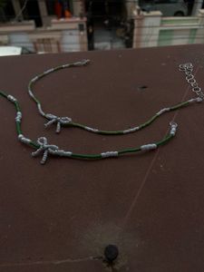 Beaded Bow Necklace