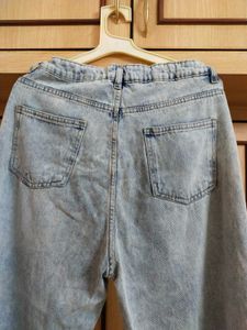 New Light Blue Wide Leg Hot Jeans
