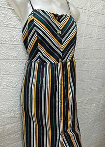 New/ Unused Printed Striped Dress