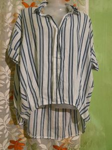 Striped High-Low Shirt