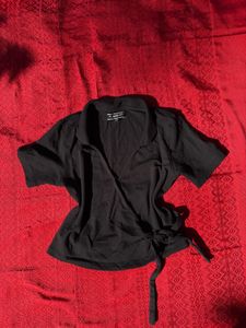 Black Wrap Top