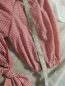 Red gingham Check Pattern Tops