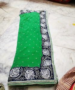 Elegant parrot Green Saree 🦚 🥻 #Parrot #Saree