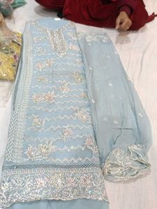 Elegant Light Blue Salwar Suit