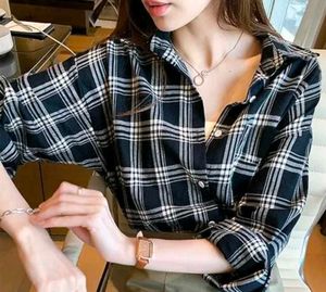 Classic Black and White Plaid Shirt