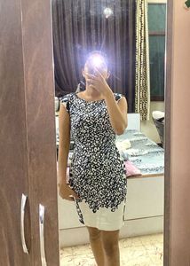 Black &amp; White Print Dress