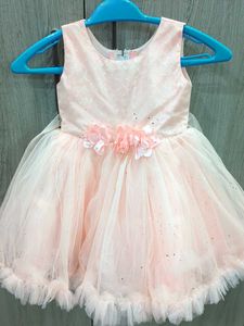 Peach  Flower Girl Dress
