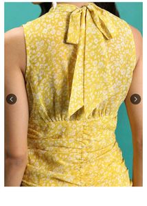 High Neck Yellow Floral Mini Dress 💛