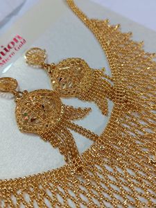 Premium Golden Necklace Jewellery Set for Women
