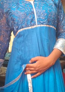 Elegant Blue Anarkali Suit