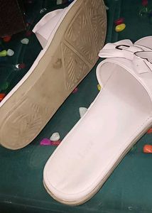 Cute White Bow Slides🤍Don&#39;t Miss