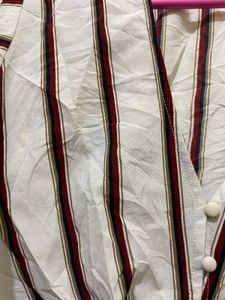 Striped Tie-Front Top