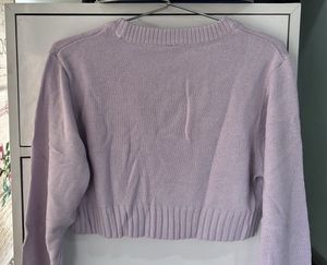 H&amp;M Crop Sweater - Light Purple