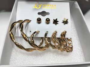 Gold Plated Hoops Earrings Combo