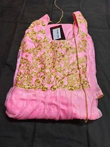 Pink Embroidered Ethnic Gown