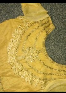 Elegant Beige Embroidered Dress Each