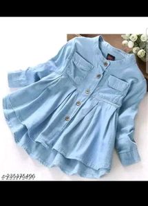 Cute Denim Style Baby Dress
