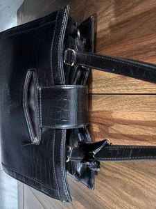 Stylish Black Tote Bag