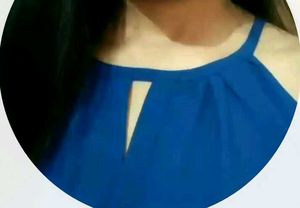 Blue Long crop Sleeve Top