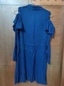 RIO Blue Cold Shoulder Dress