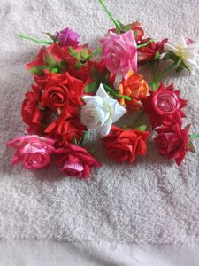 Combo Of Beautiful Duplicate Rose Flowers For Hair