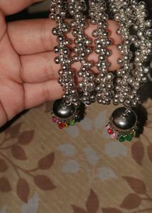 Silver Jhumka Bracelet