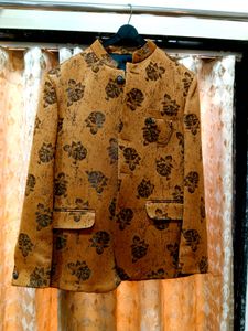 Floral Print Wedding Party Wear Jodhpuri Jacket