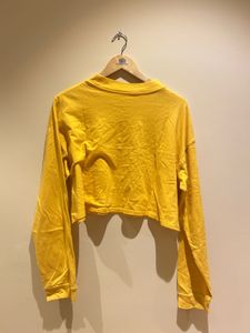 Yellow Mickey Mouse Cropped Tee