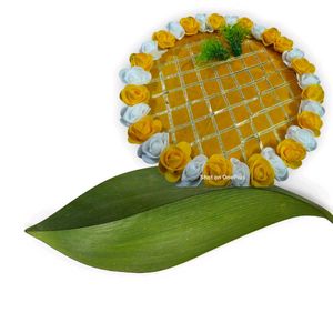 handmade decorative wooden wedding tray with artif