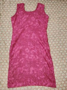 Maroon Embroidered Kurti
