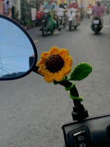 Crochet Flower Car Decor