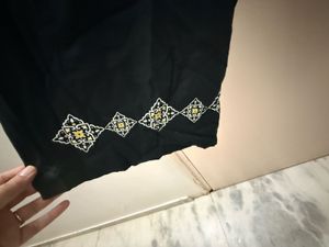 Black Embroidered Palazzos